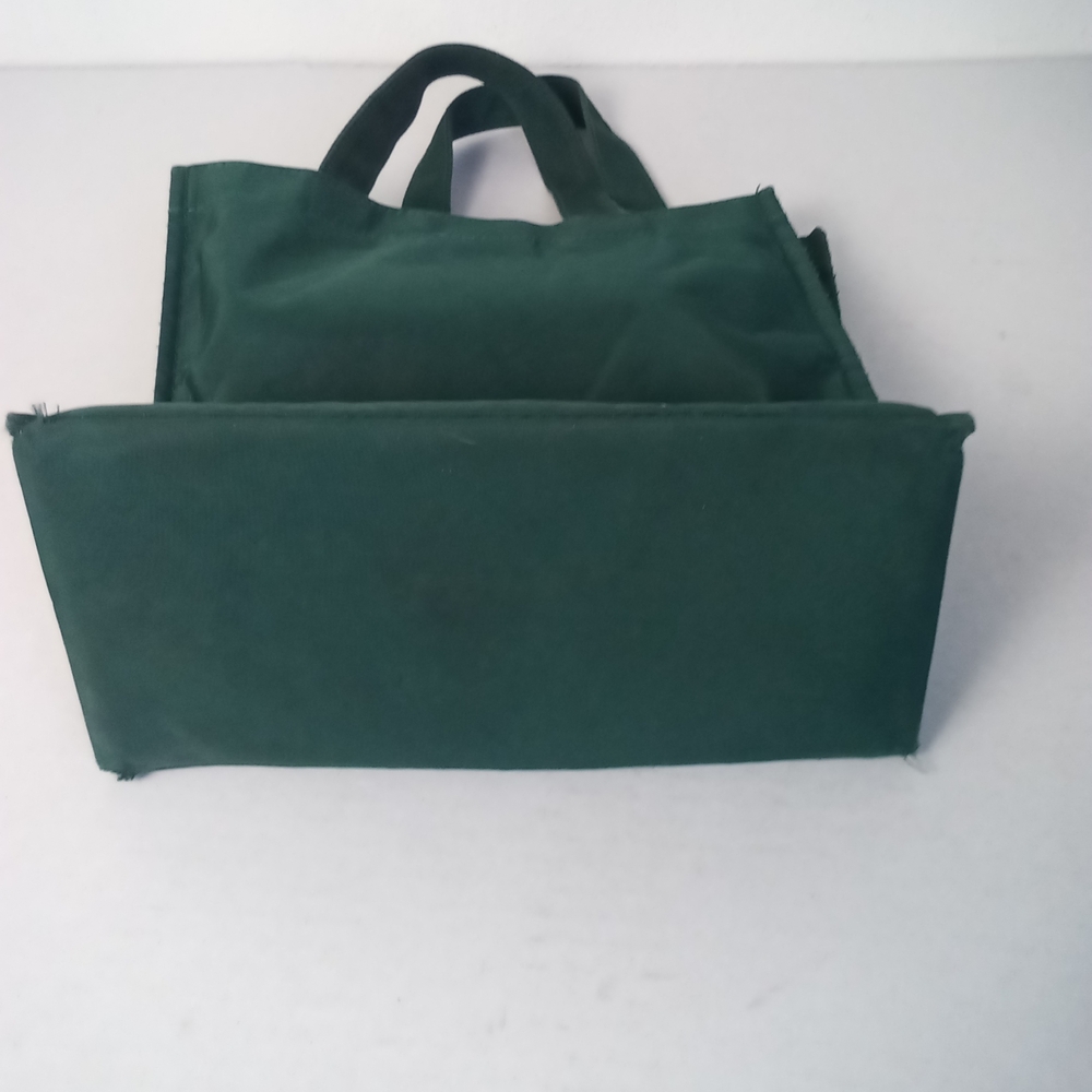 Harrods Green Tote Bag Embroidered Waterproof View 3